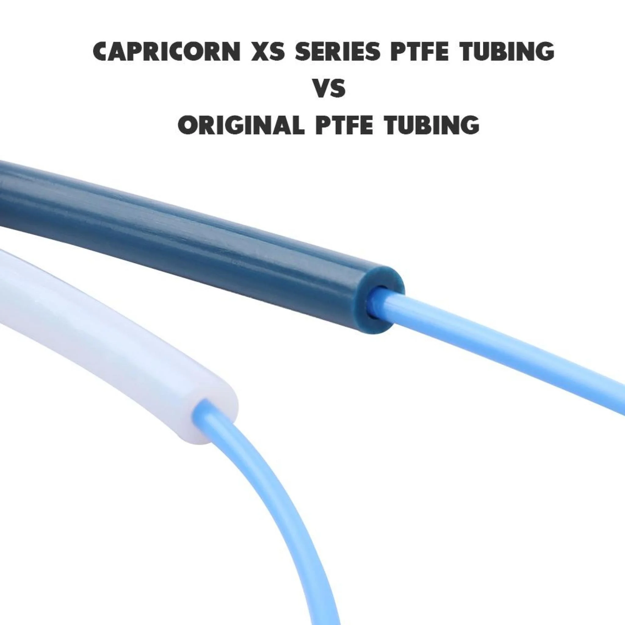 CORTADO CORTITO TUBO HIDRA EXTRUSOR CORTADO TEFLON CAPRICORN OEM PTFE AZUL 4MM EXT Y 1.9MM INTERIOR FILAMENTO 1.75MM cant: 1