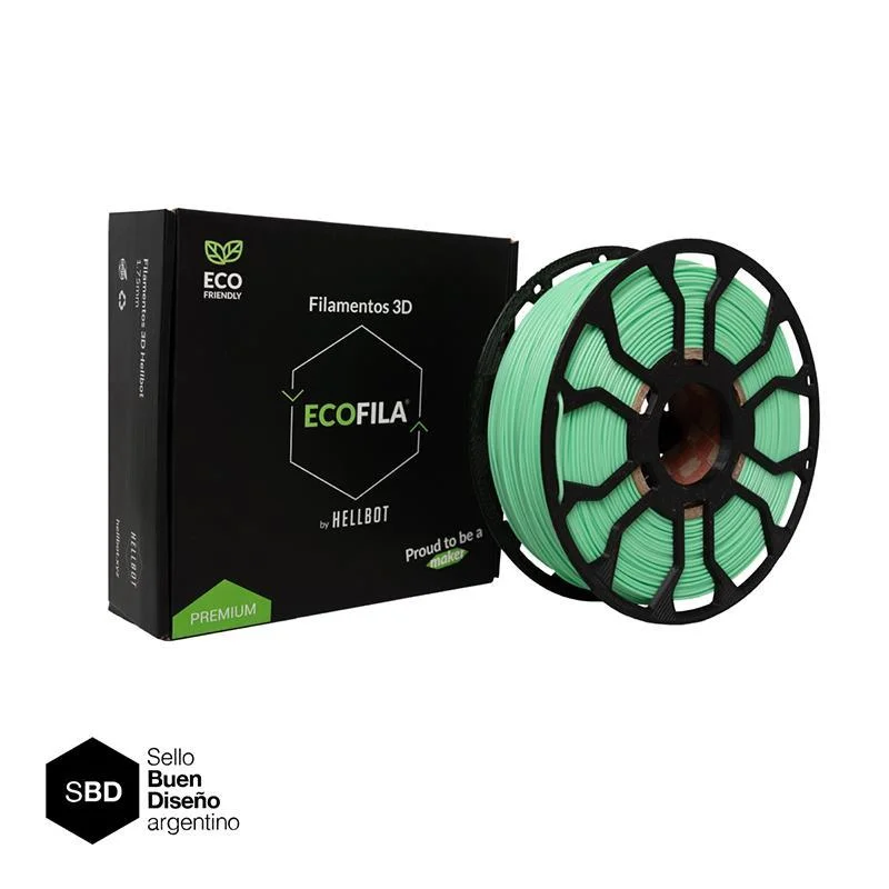 Kiwi Pastel CON CARRETEL Filamento Hellbot ECOFILA 1Kg PLA 1,75mm ECOFILA 3624