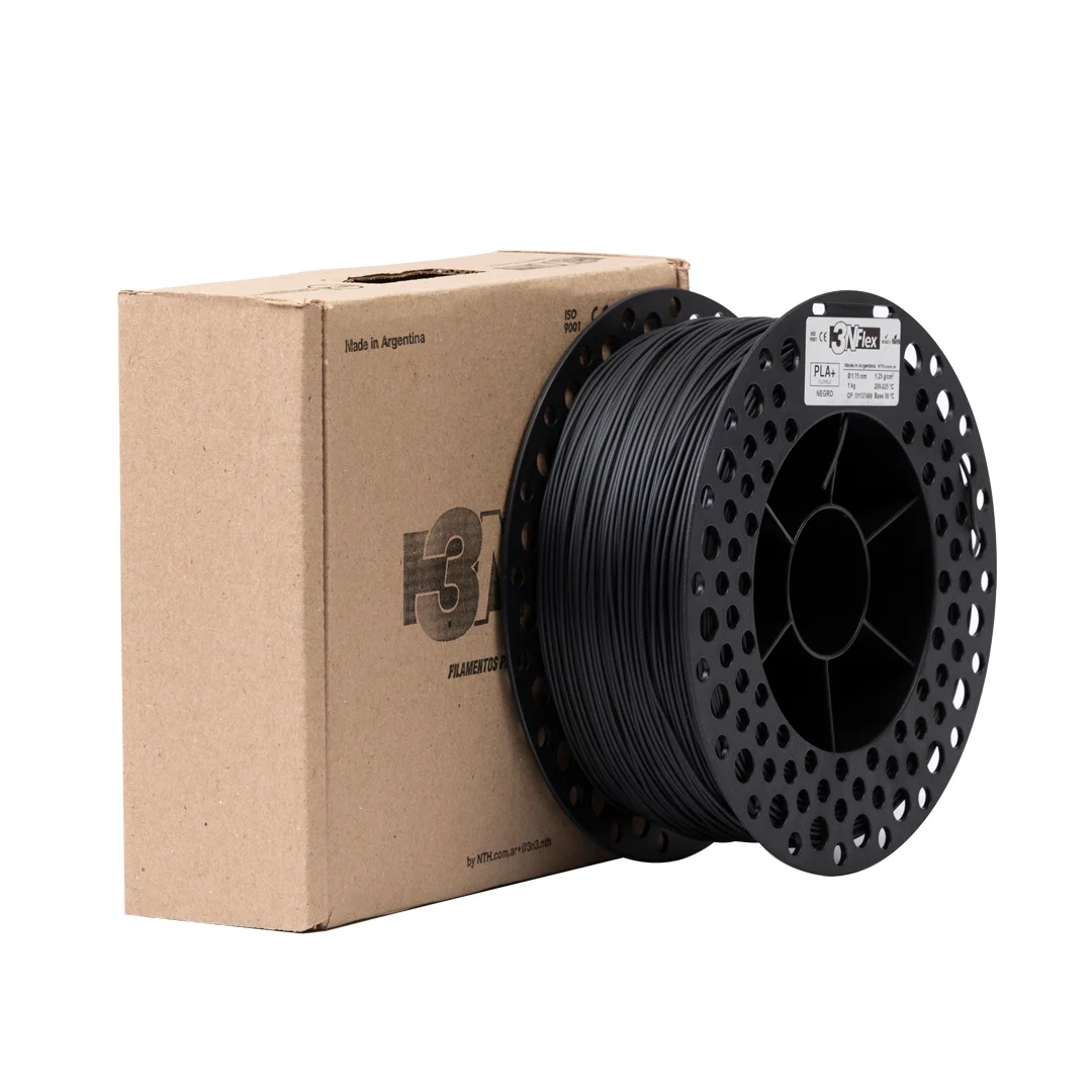 FLEXIBLE PLAFLEX 3N3 NEGRO  FILAMENTO 3D 1.75MM 1KG M82ING175CJ