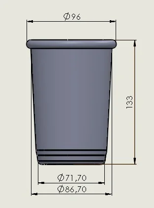 MOD2 600ML 8.4cm arriba 7cm abajo 13cm alto VASO ALUMINIO VASO SIN STL (SOLO VASO DE ALUMINIO SIN PIEZAS IMPRESAS,LAS MEDIDAS PUEDEN VARIAR)