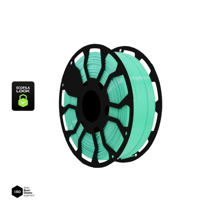 AQUA PASTEL CON CARRETEL PLA Filamento 3D Hellbot 1Kg 1.75mm ECOFILA 3613