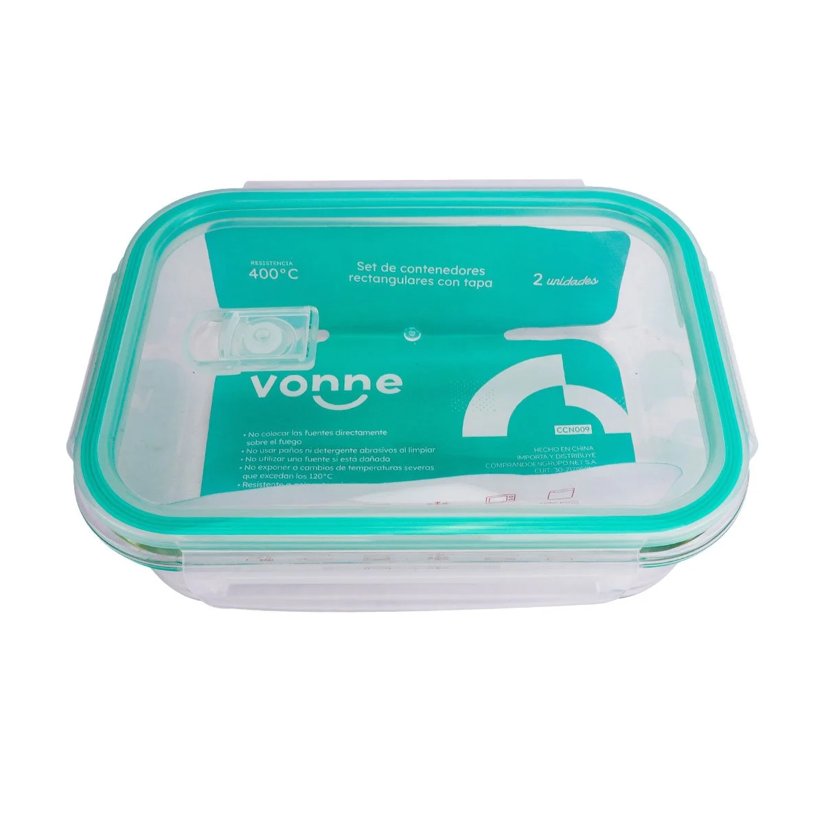 Set de 2 contenedores con tapa - 0,6 L y 1,5 L  CCN009