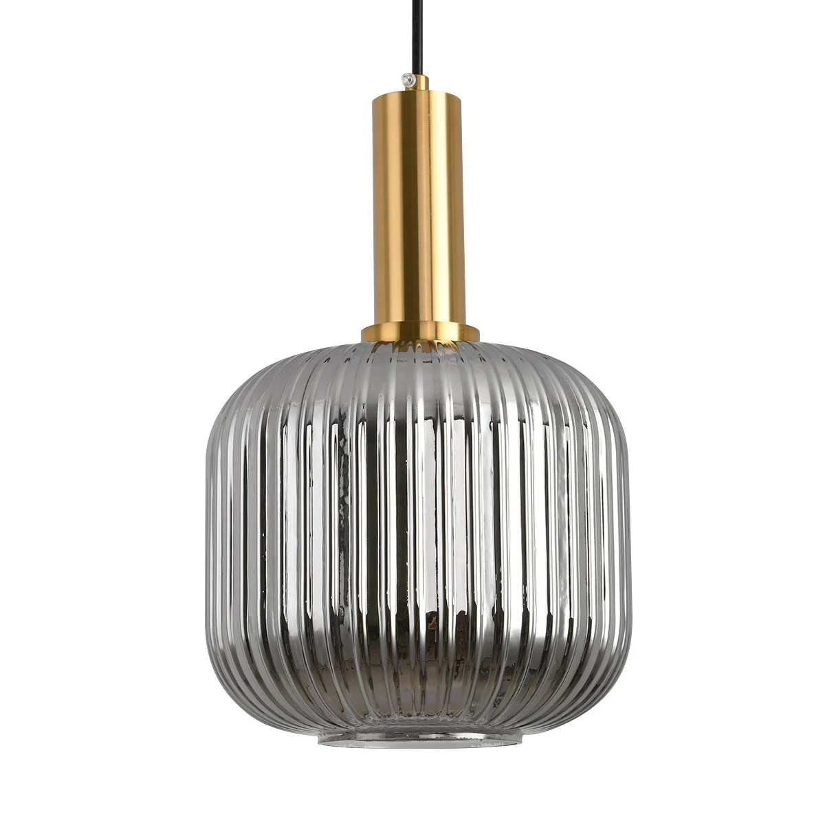 Luminaria Lampara aplique colgante oval 25 cm smoke