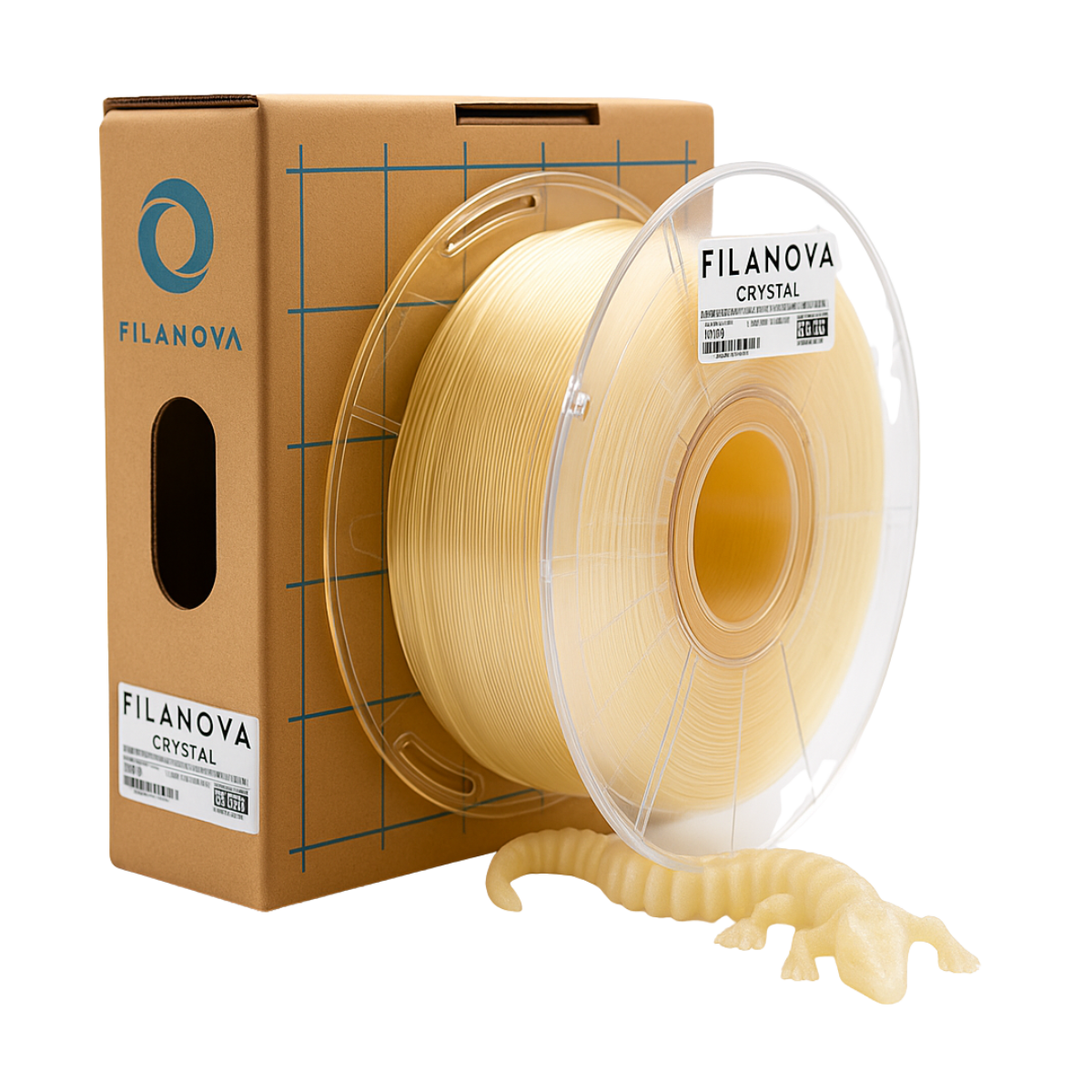 CRISTAL Crystal NATURAL TRANSPARENTE Red PLA Filanova x 1Kg Filamento 1.75