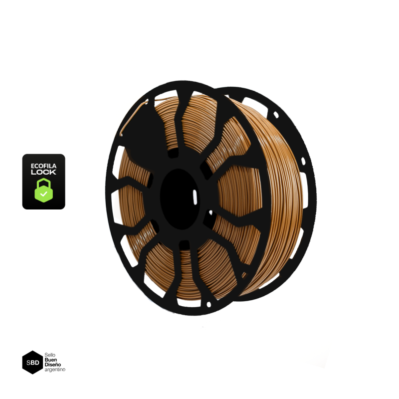 Marrón Capibara CON CARRETEL PLA HELLBOT ECOFILA Filamento 3D 1,75mm x 1KG 4451
