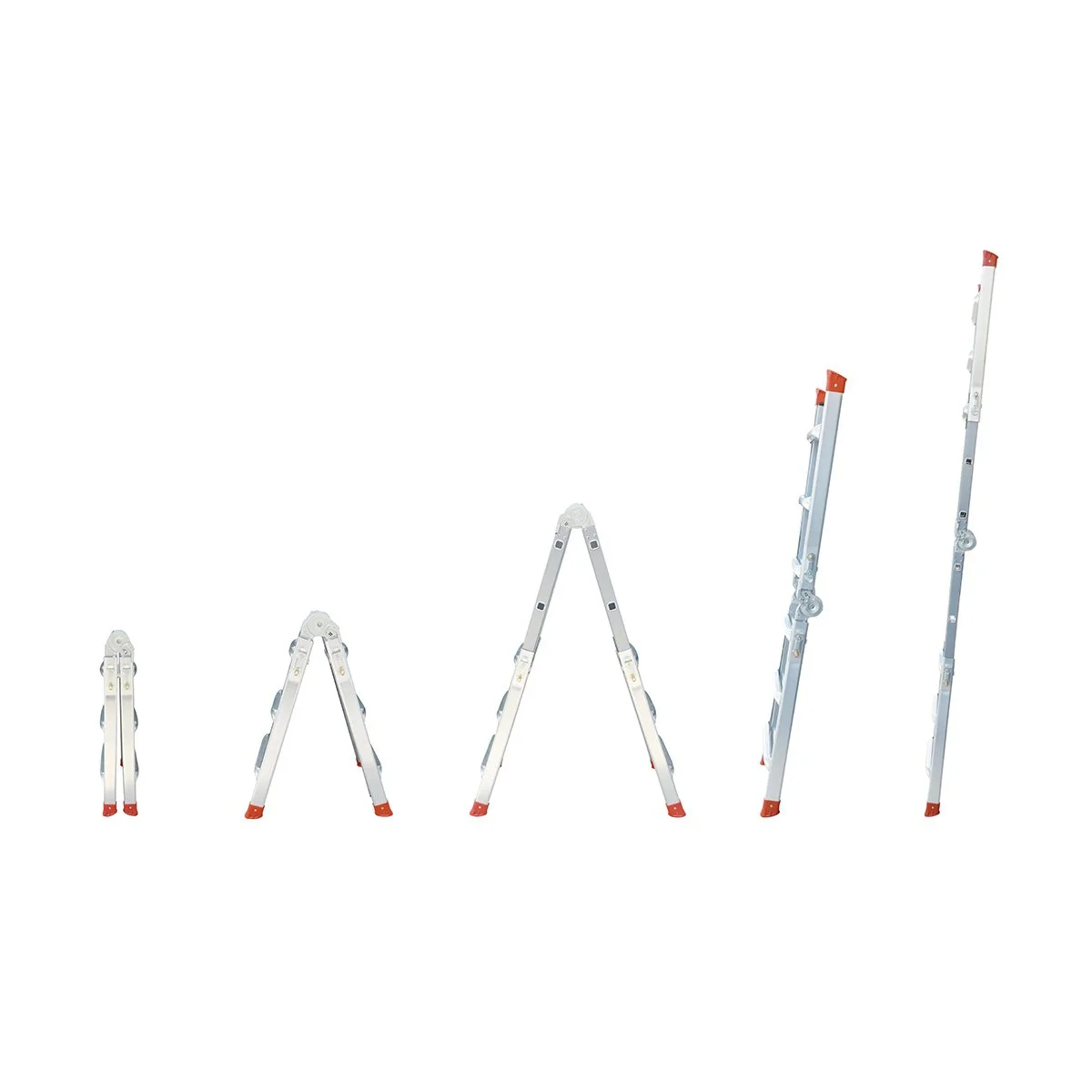 Escalera de aluminio 4x3 con pies extensibles 2,63 m MIYAWA DEEI-E263