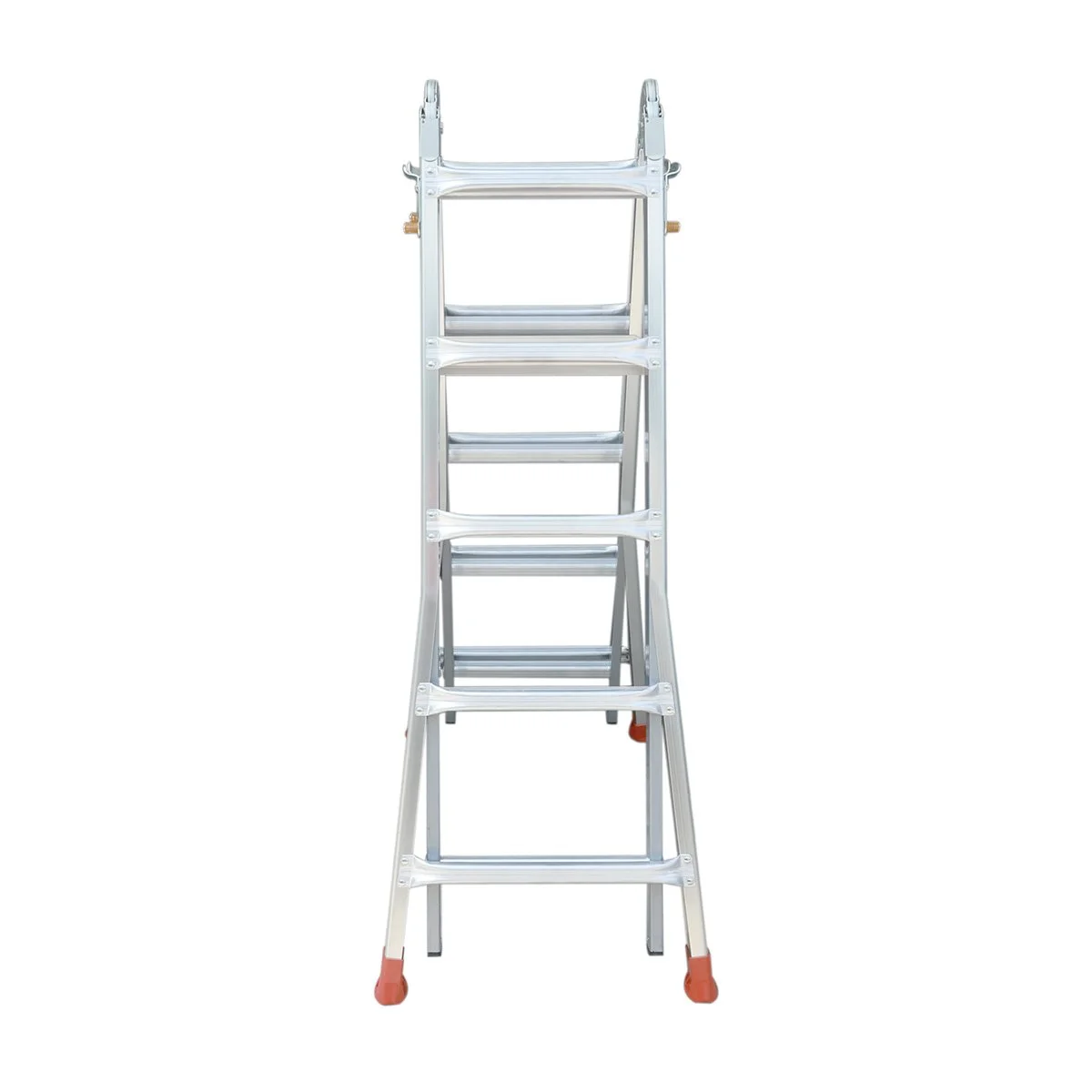 Escalera de aluminio 4x5 con pies extensibles 4,63 m MIYAWA DEEI-E463
