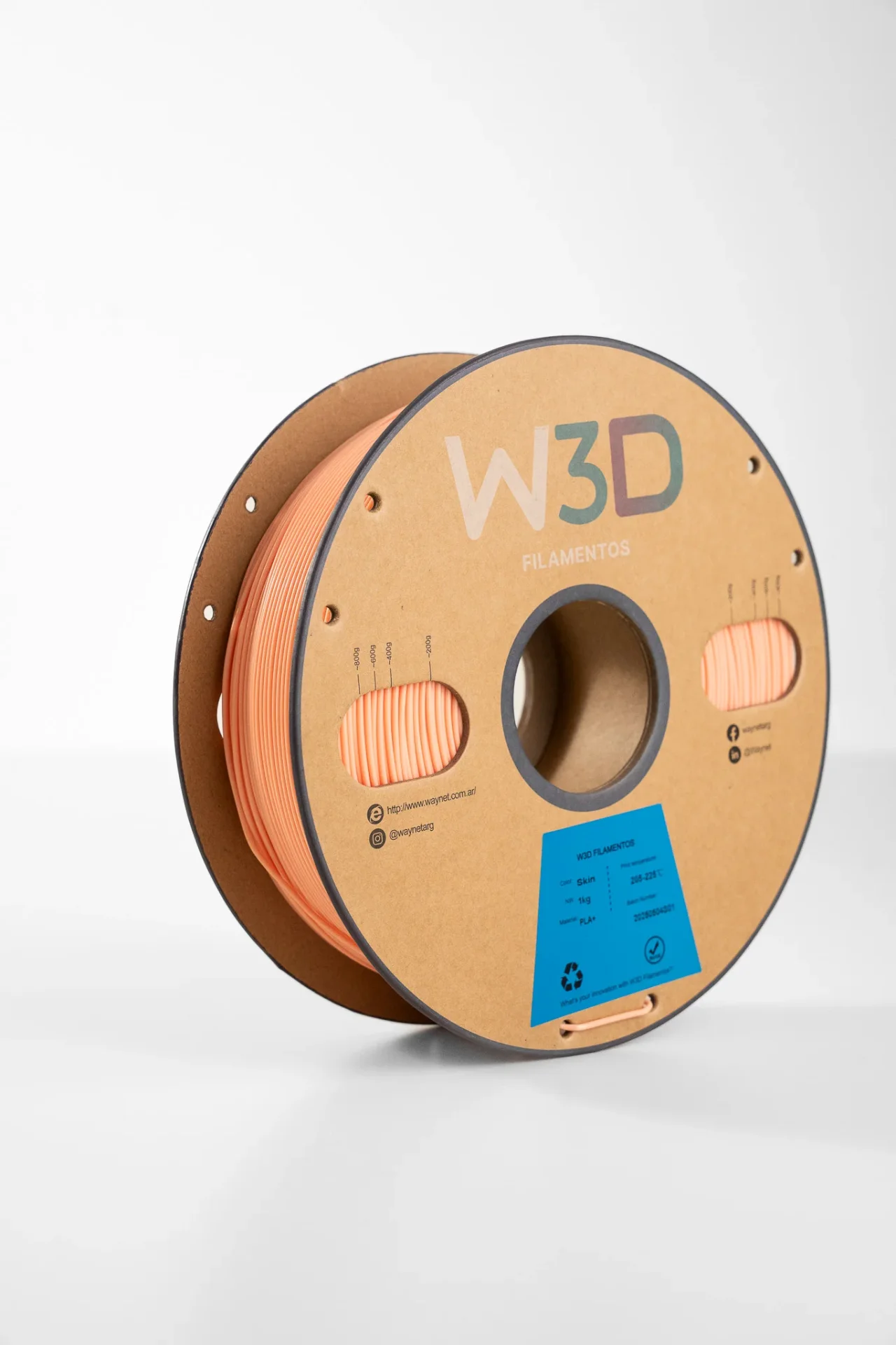 PIEL (Skin) PLA W3D FILAMENTO 3D 1.75MM 1KG 0101013