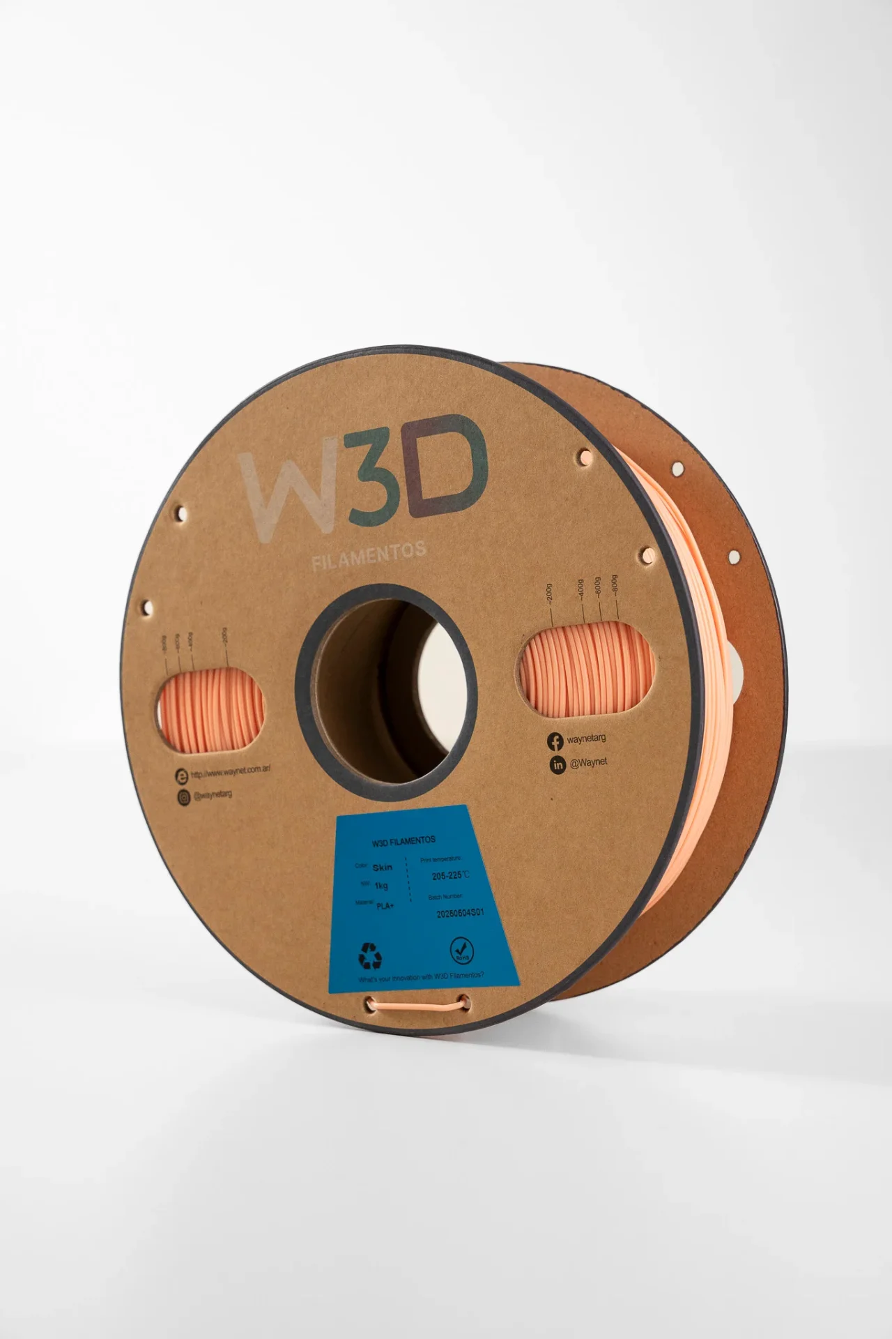 PIEL (Skin) PLA W3D FILAMENTO 3D 1.75MM 1KG 0101013
