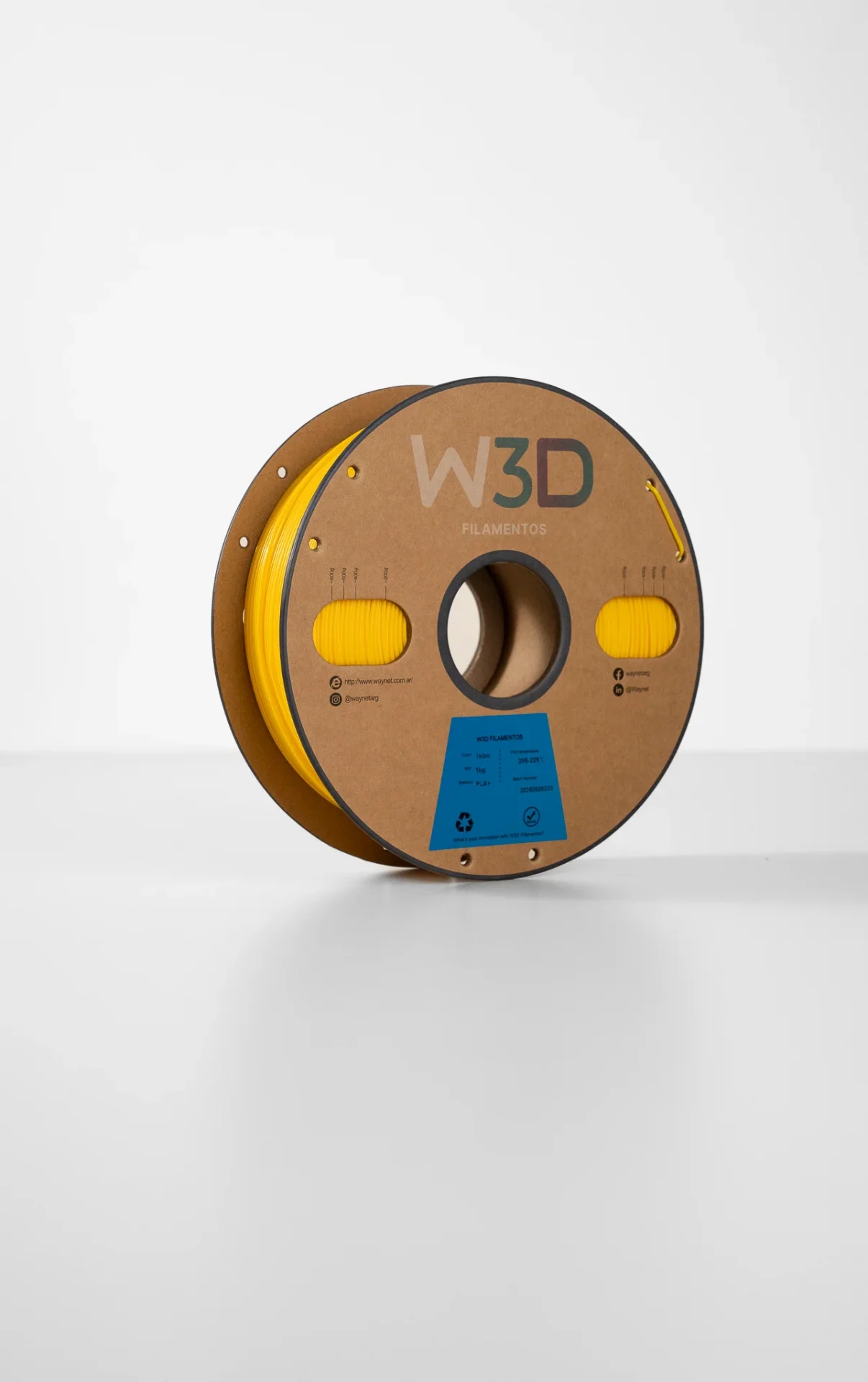 AMARILLO (Yellow) PLA W3D FILAMENTO 3D 1.75MM 1KG 0101006ASDH