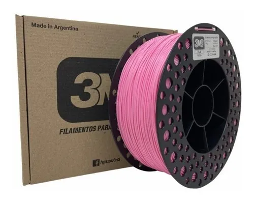 ROSA PLA 3N3 FILAMENTO 3D 1.75MM 1KG M80IRS175CJ