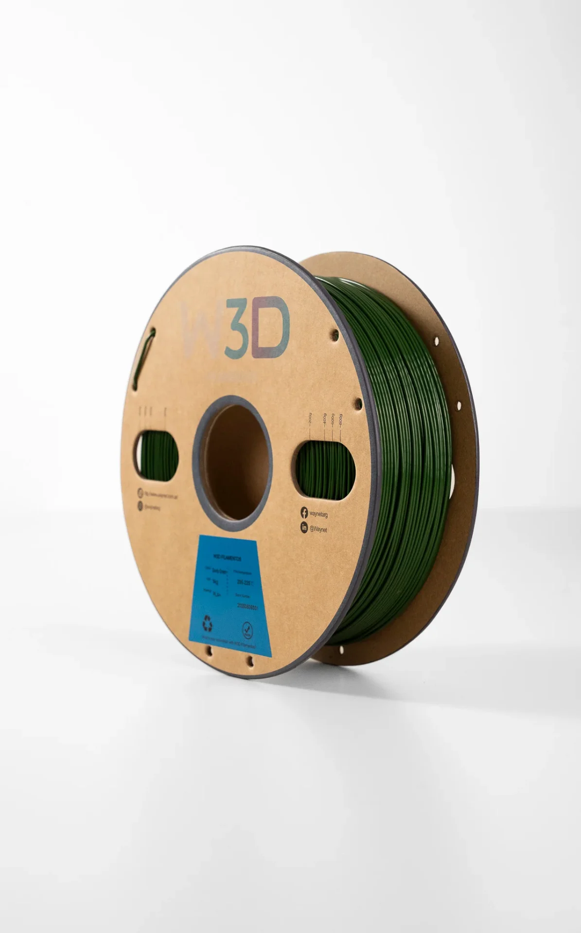 VERDE BOSQUE (Forest Green) PLA W3D FILAMENTO 3D 1.75MM 1KG 0101011