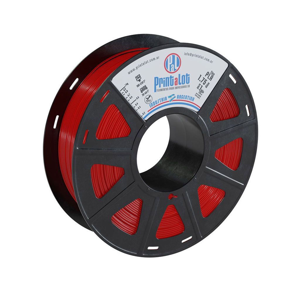 ROJO TRANSLUCIDO PLA PrintaLot x1KG Filamento 3D DIAMETRO 1,75mm
