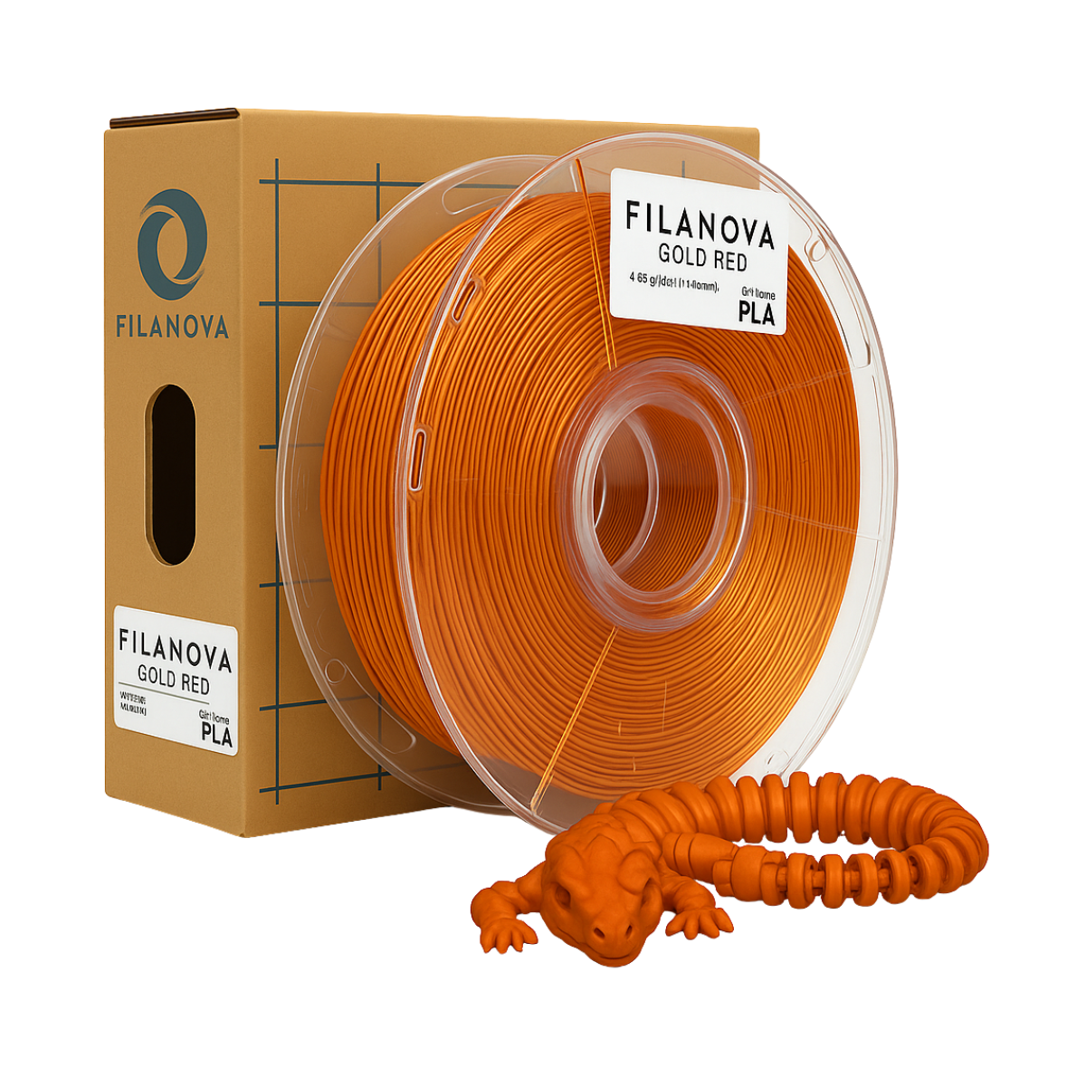 Oro Rojo Gold Red Filamento PLA Dual Color  Filanova x 1Kg