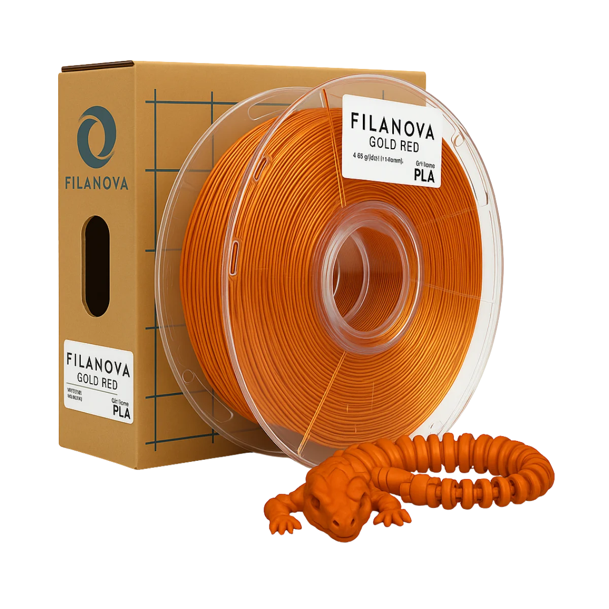 Oro Rojo Gold Red Filamento PLA Dual Color  Filanova x 1Kg