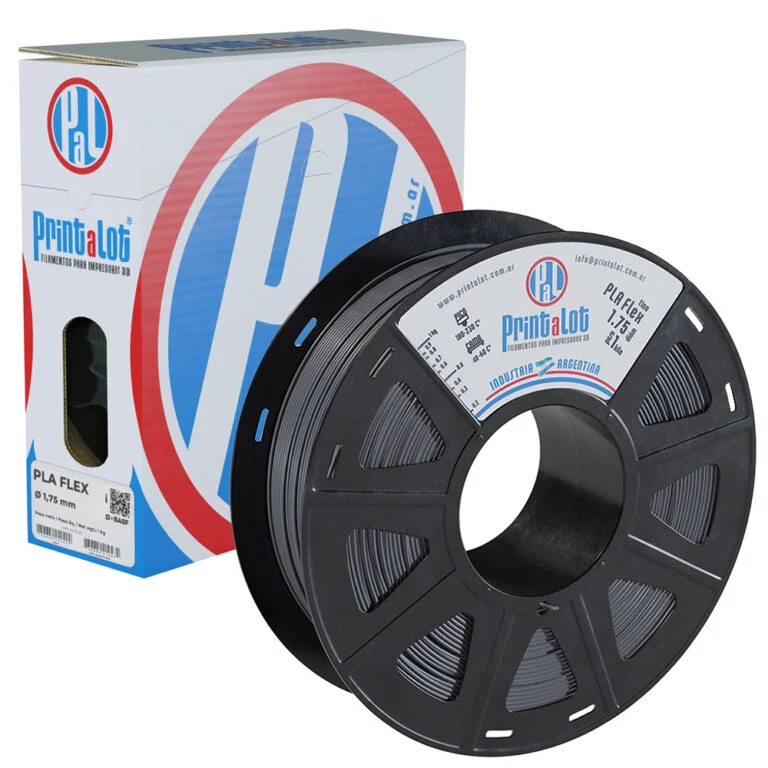 FLEXIBLE GRIS PLAFLEX PrintaLot x1KG Filamento 3D DIAMETRO 1,75mm