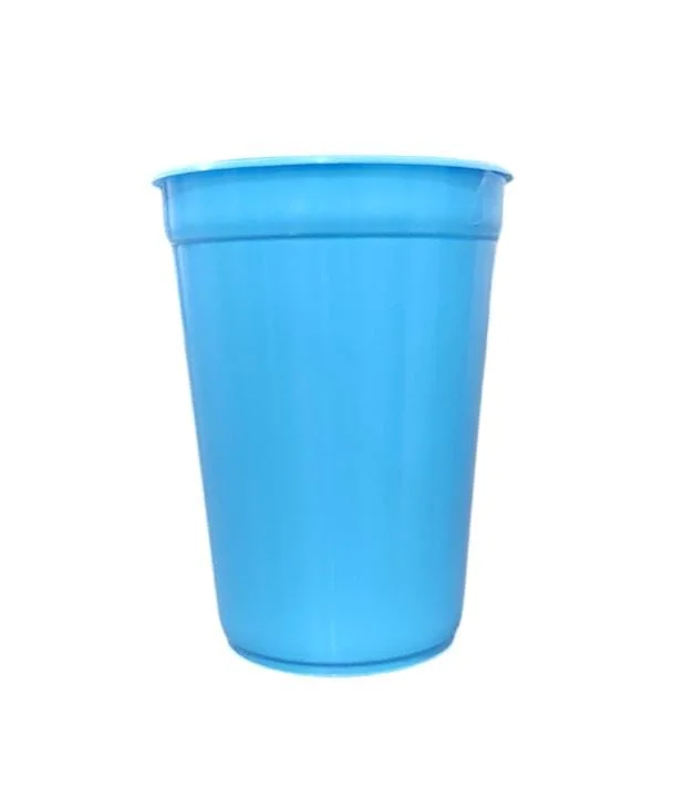 Celeste Vaso Milkshake de plastico polimero con sorbete 300 ml - AT