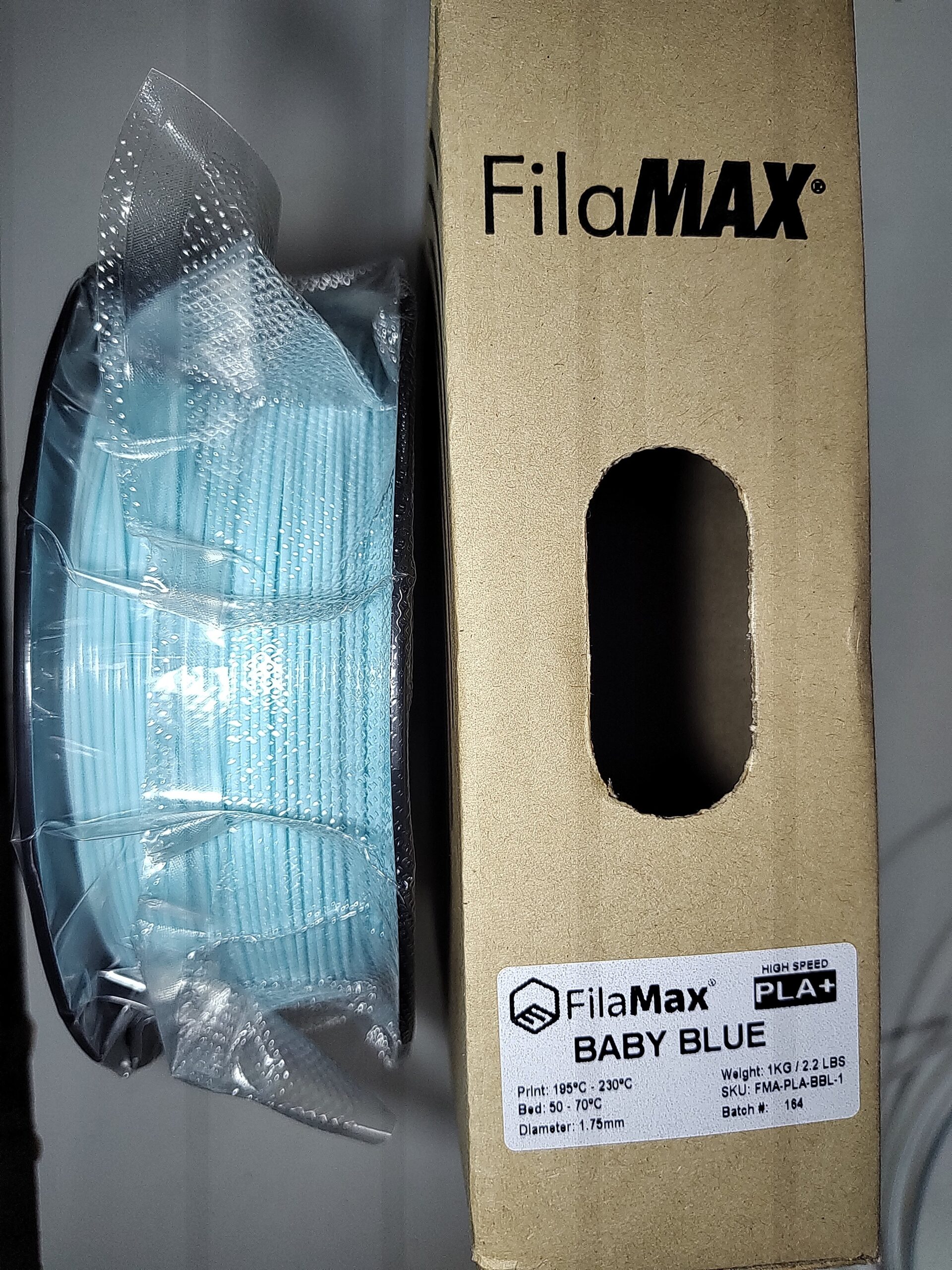 AZUL BEBE (Baby blue) PLA FILAMAX Filamento 1.75MM 1KG