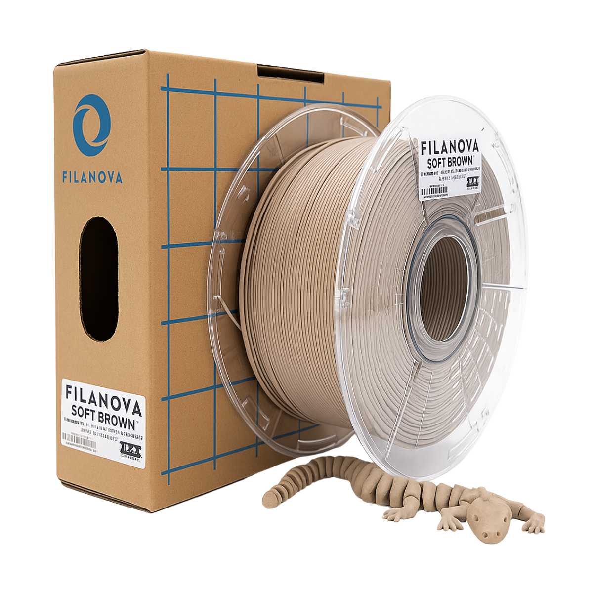 MARRON Soft Brown PLA Filanova x 1Kg Filamento 1.75