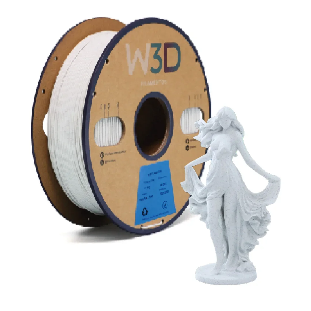 MATTE MARMOL BLANCO (Matte Marble White) PLA W3D FILAMENTO 3D 1.75MM 1KG 0104007