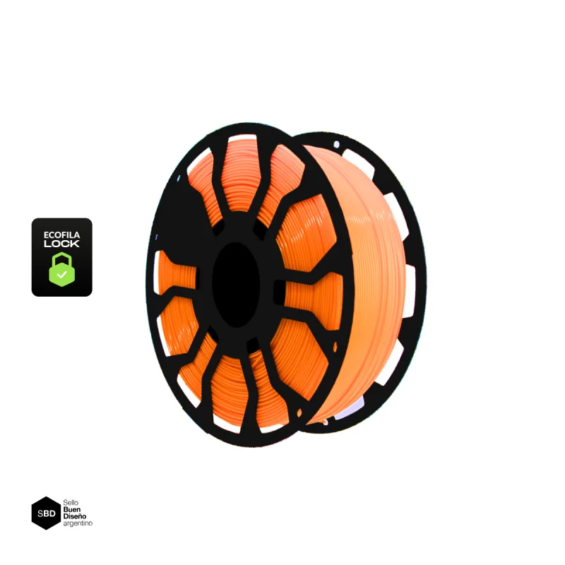 NARANJA SIN CARRETEL Filamento Hellbot PLA HELLBOT Filamento 3D 1,75mm x 1KG ECOFILA 3669