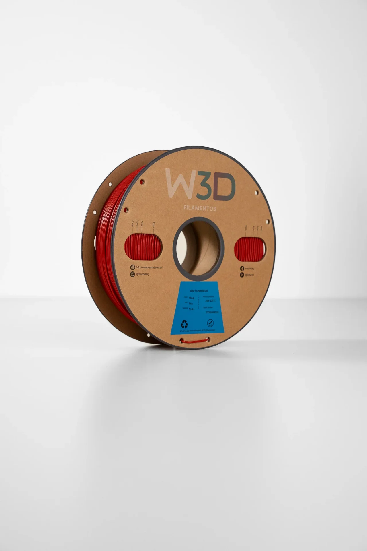 ROJO (Red) PLA W3D FILAMENTO 3D 1.75MM 1KG 0101004