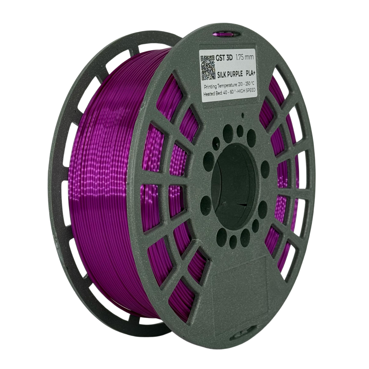SILK PURPURA PURPLE GST CON CAJA PLA SILK Filamento 3D 1.75 1KG