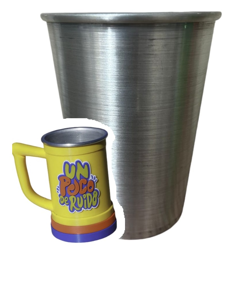 X20 MOD1 500ML LABIO FINO VASO UN POCO DE RUIDO 500ML SIN STL (SOLO VASO DE ALUMINIO SIN PIEZAS IMPRESAS) ALUMINIO,(LAS MEDIDAS PUEDEN VARIAR)