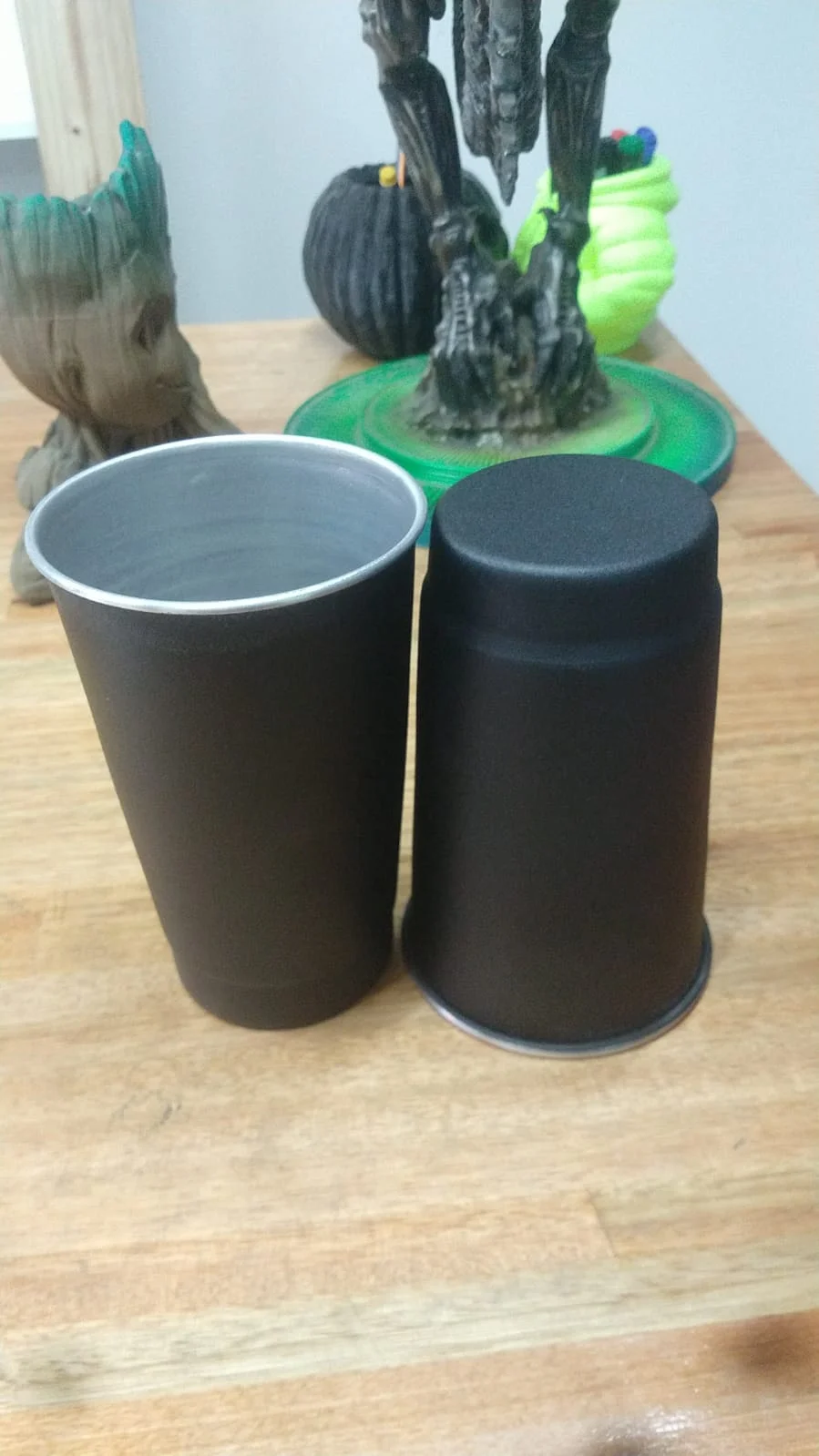 MOD2 Negro 1l VASO ALUMINIO LASERABLE FERNETERO LISO Cant1 (LAS MEDIDAS VARIAN)