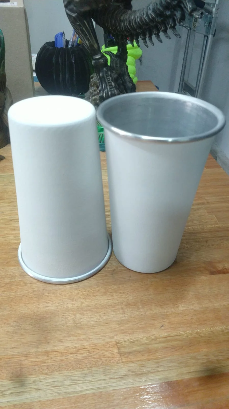 MOD2 Blanco 1L VASO ALUMINIO LASERABLE FERNETERO LISO Cant1