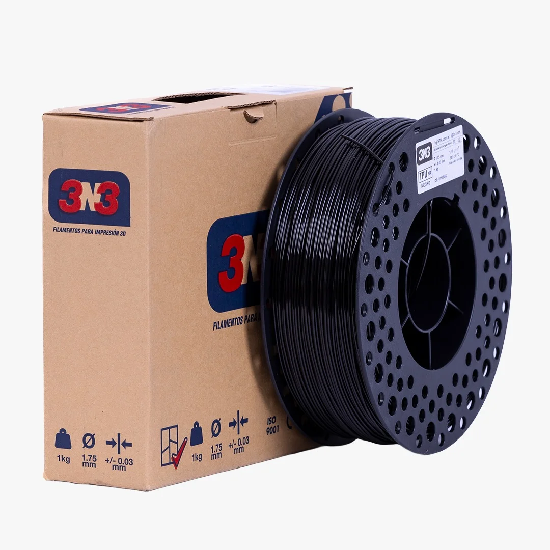 TPU 1Kg 3nFLEX NEGRO TPU 3N3 FILAMENTO 3D 1.75MM 1kg M83ING175CJ