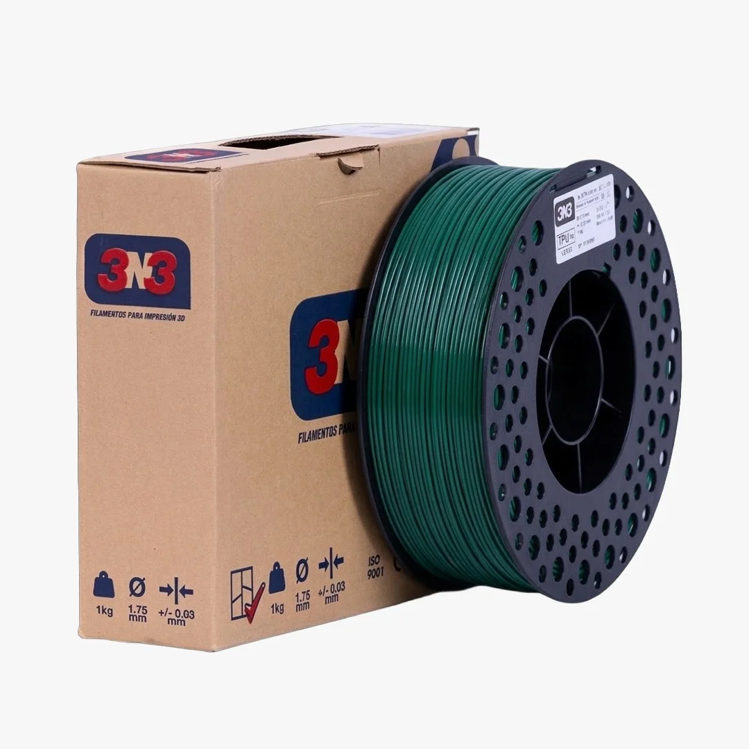 TPU 1 Kg 3nFLEX VERDE TPU 3N3 FILAMENTO 3D 1.75MM 1Kg M83IVR175CJ