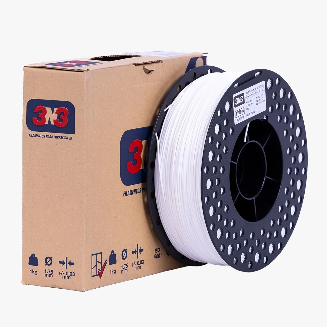 TPU 1 Kg 3nFLEX BLANCO TPU 3N3 FILAMENTO 3D 1.75MM 1Kg M83IBL175CJ