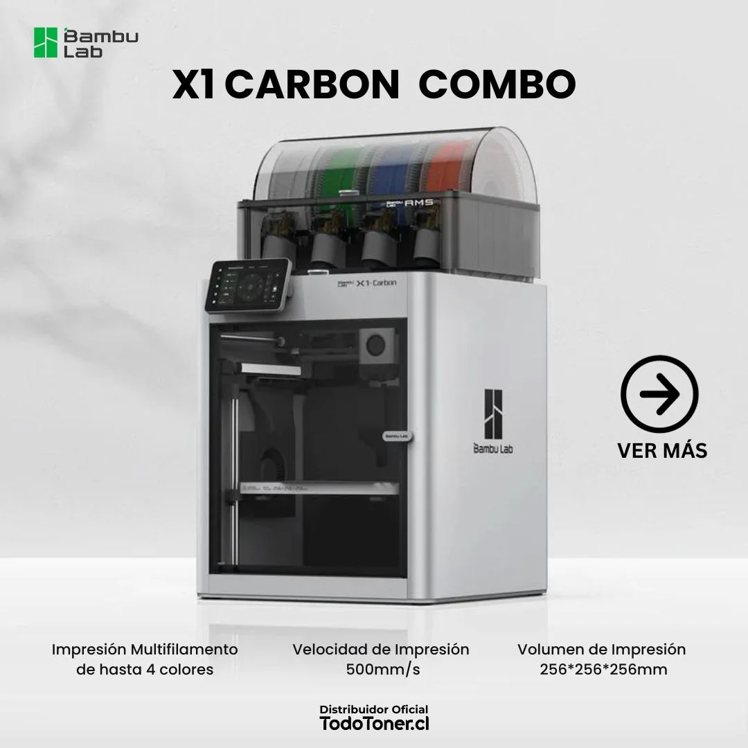 X1 Carbón Combo 256x256x256 Impresora 3D FDM Bambu Lab