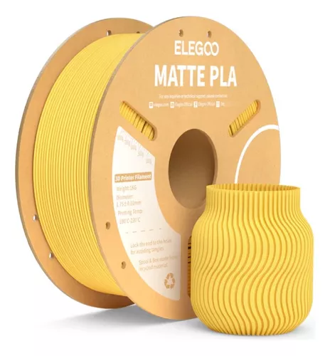 AMARILLO SOLAR MATTE PLA Elegoo Diámetro Filamento 1,75mm 1kg Elegoo 50.203.0255