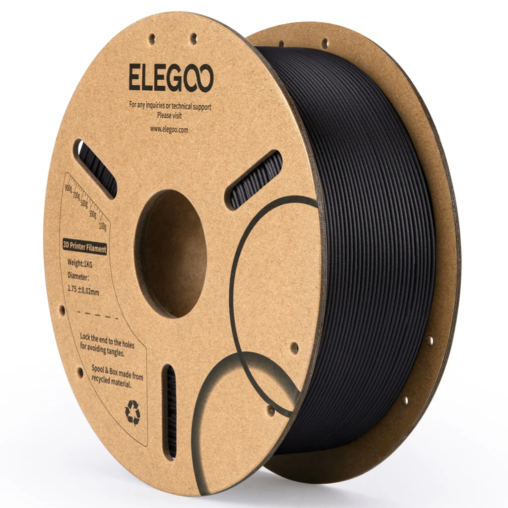 NEGRO PLA Elegoo Diámetro Filamento – FIBRA CARBONO -1.75mm-1KG- 50.203.0464