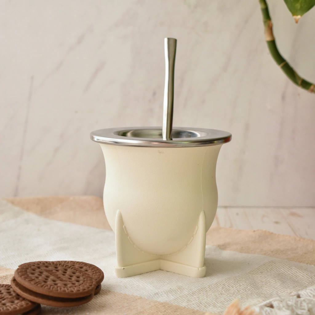 BLANCO TIZA MATE LASERABLE con bombilla acero inoxidable