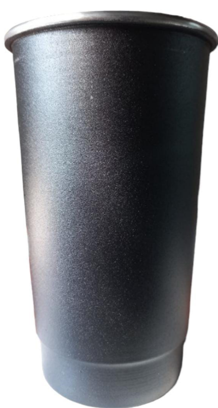 Negro VASO ALUMINIO 1Litro LASERABLE FERNETERO LISO (LAS MEDIDAS VARIAN)