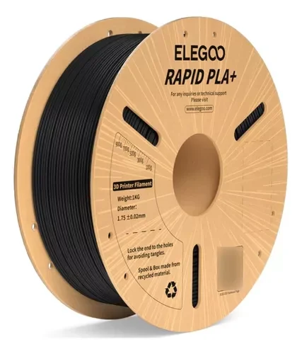 NEGRO Rapid Pla Plus Elegoo Filamento Diámetro 1,75mm 1kg  50.203.0114