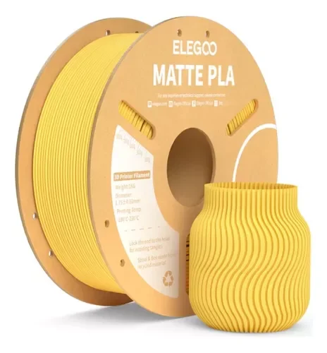 AMARILLO SOLAR MATTE PLA Elegoo Diámetro Filamento 1,75mm 1kg Elegoo 50.203.0255