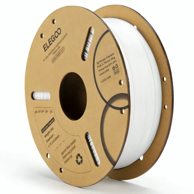 BLANCO PLA Elegoo Filamento Diámetro 1,75mm 50.203.0039