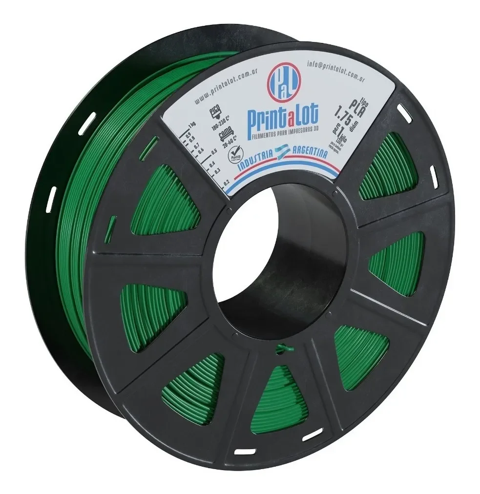 VERDE PLA 250 gr PrintaLot Filamento 3D DIAMETRO 1,75mm 250 gr