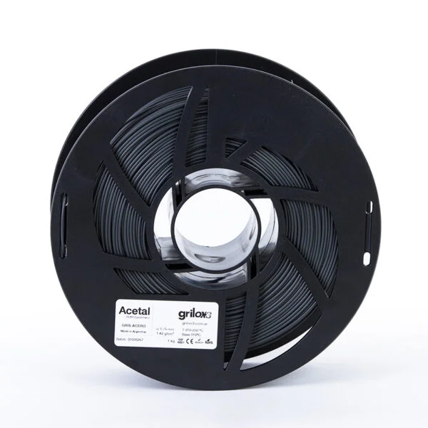 GRIS ACERO Acetal GRILON FILAMENTO 3D 1.75MM 1 KG