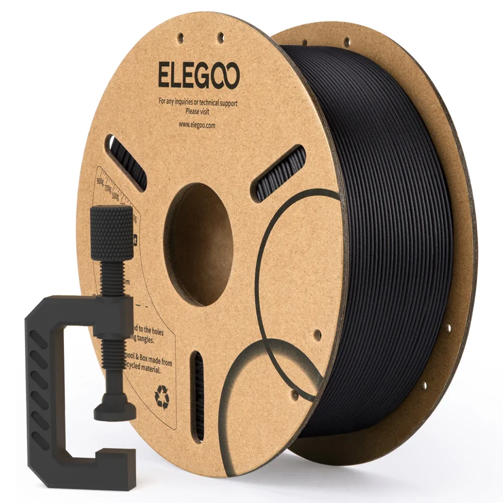 NEGRO PLA Elegoo Diámetro Filamento – FIBRA CARBONO -1.75mm-1KG- 50.203.0464