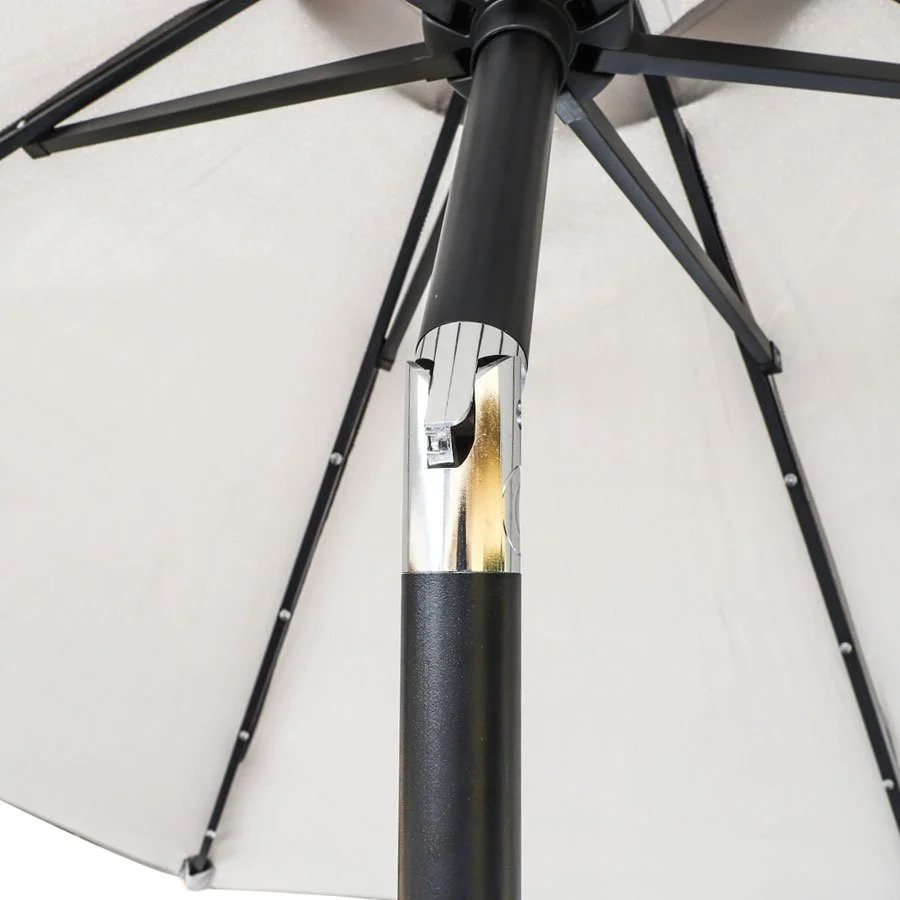 Sombrilla solar gris con luz interna KUSHIRO FSSI-0001