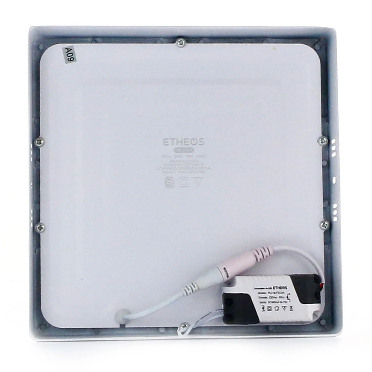 Plafón LED cuadrado 12 W - frío ETHEOS PLC12LFE