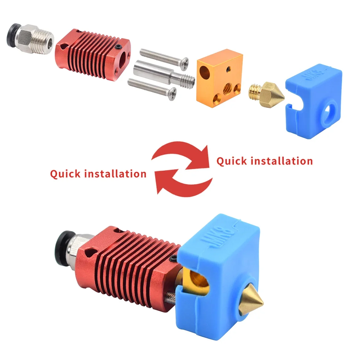 kit HOTEND ENDER 3 DR10  (Bloque calefactor + tubo de calor + garganta + boquilla + conector rápido) generico PH-CR10 C29