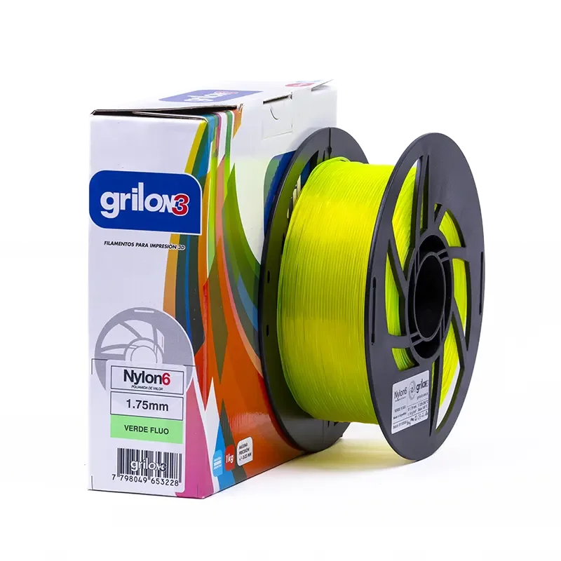 VERDE FLUO NYLON6 GRILON FILAMENTO 3D 1.75MM 1KG
