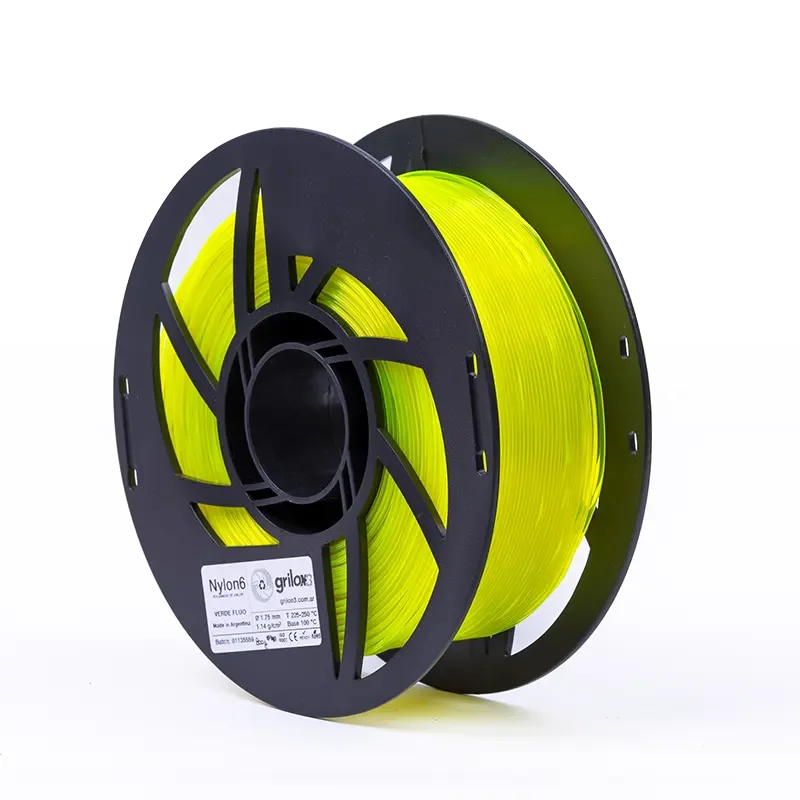 VERDE FLUO NYLON6 GRILON FILAMENTO 3D 1.75MM 1KG