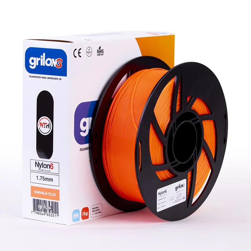 NARANJA FLUO NYLON6 GRILON FILAMENTO 3D 1.75MM 1KG